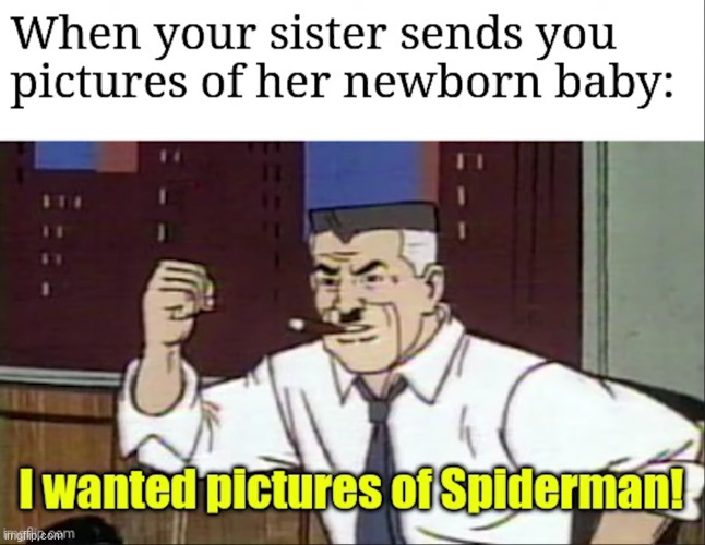 Show me the baby as Spider-Man. It must be done | image tagged in spiderman,baby | made w/ Imgflip meme maker