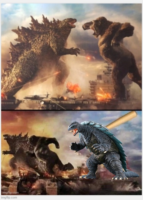 The Guardian of the Universe | image tagged in king kong vs godzilla,gamera,pwned | made w/ Imgflip meme maker