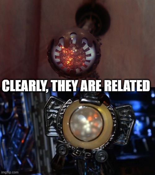 Jabba's Robot Meets Max | CLEARLY, THEY ARE RELATED | image tagged in door droid,flight of the navigator | made w/ Imgflip meme maker