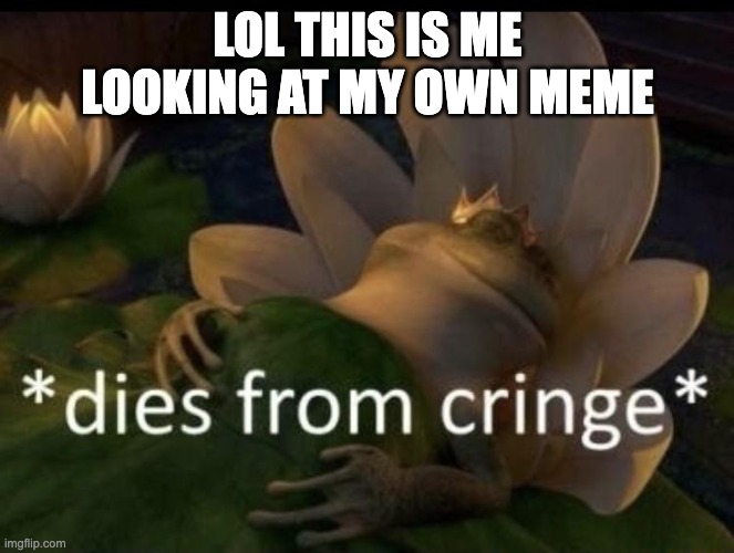 Am I right or am I right | LOL THIS IS ME LOOKING AT MY OWN MEME | image tagged in dies from cringe | made w/ Imgflip meme maker