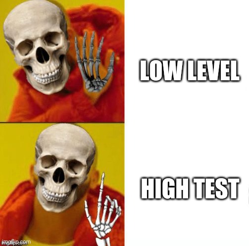 Reef Peachs | LOW LEVEL; HIGH TEST | image tagged in spooky drake,spooky scary skeletons,change my mind,it's over anakin i have the high ground | made w/ Imgflip meme maker