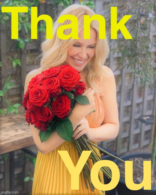 Kylie thank you flowers Blank Meme Template