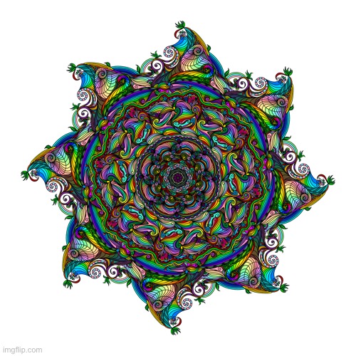 Back with another [trippy] mandala design | made w/ Imgflip meme maker