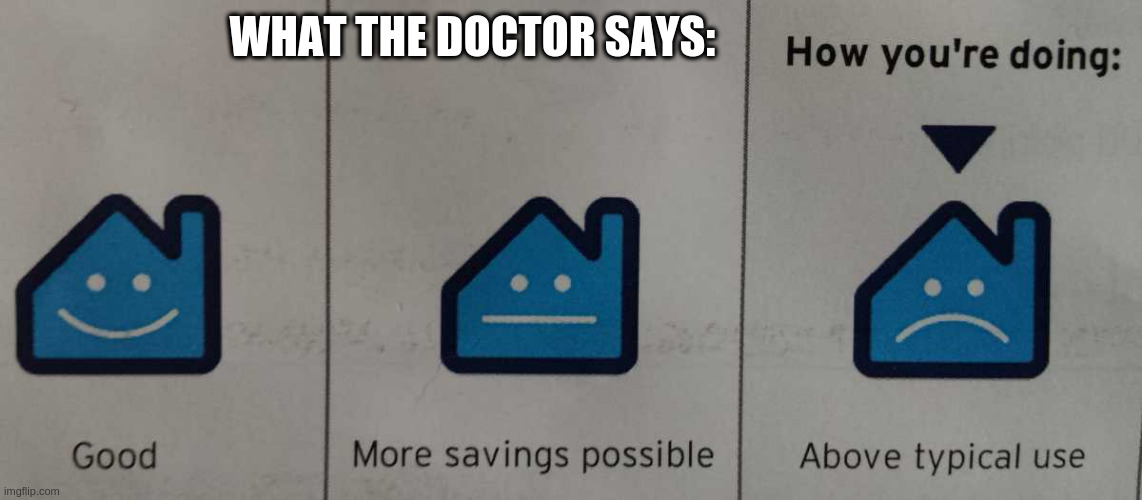 How You're Doing | WHAT THE DOCTOR SAYS: | image tagged in how you're doing | made w/ Imgflip meme maker