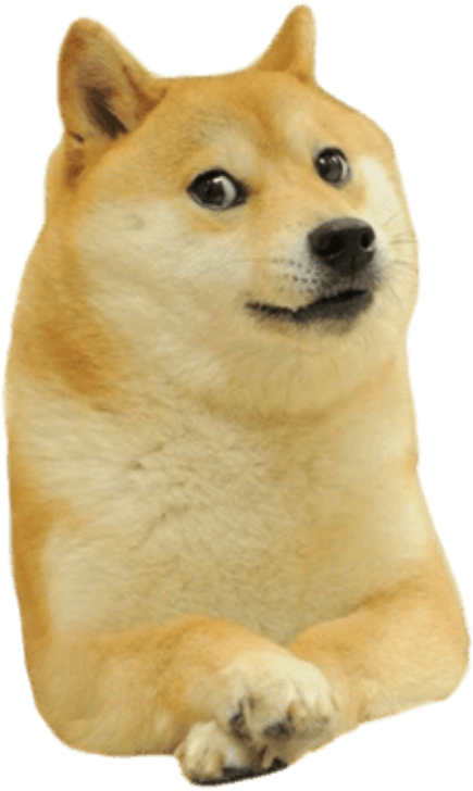 Transparent Doge Blank Meme Template