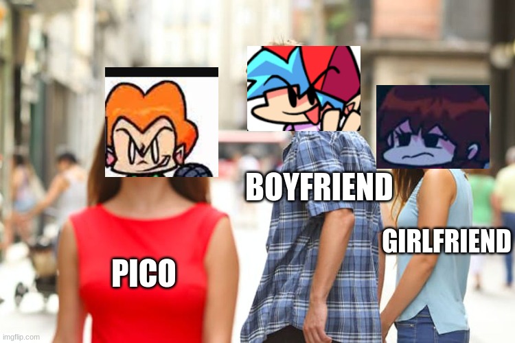 Distracted Boyfriend Meme | BOYFRIEND; GIRLFRIEND; PICO | image tagged in memes,distracted boyfriend | made w/ Imgflip meme maker