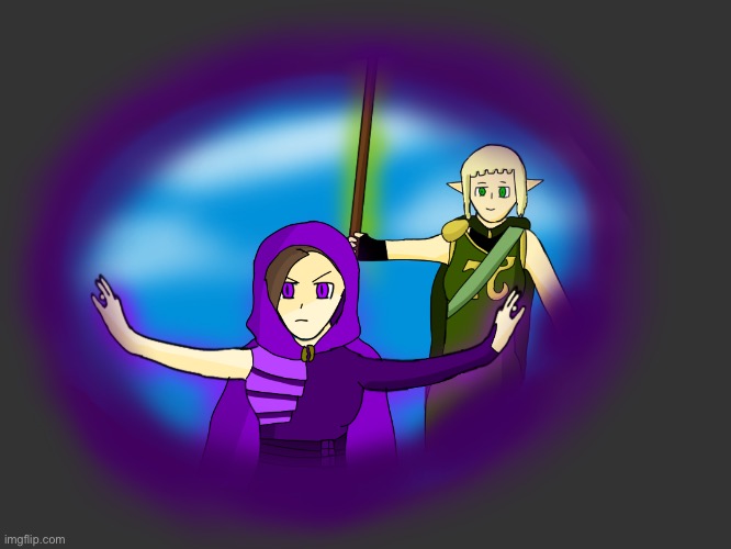 They Enter (My Main OC and a Random Other OC) | made w/ Imgflip meme maker