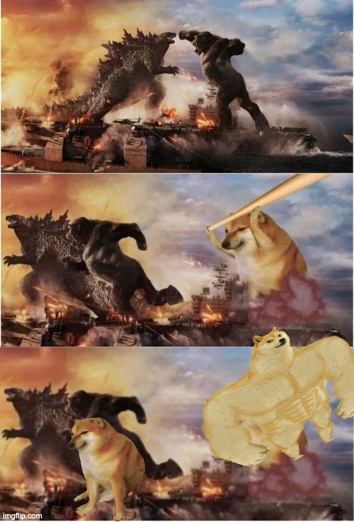 image tagged in kong godzilla doge | made w/ Imgflip meme maker