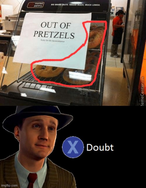 sus | image tagged in l a noire press x to doubt,food,memes | made w/ Imgflip meme maker