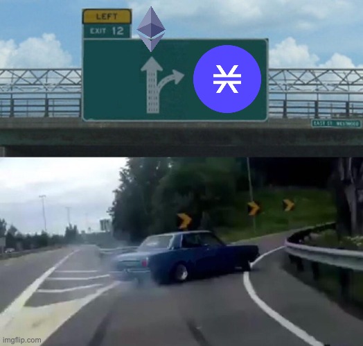 STX on BTC | image tagged in memes,left exit 12 off ramp,cryptocurrency,ethereum,bitcoin,blockchain | made w/ Imgflip meme maker