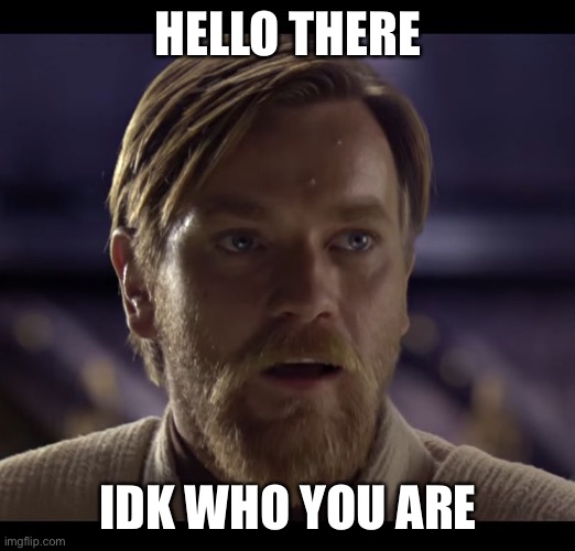 Hello there | HELLO THERE IDK WHO YOU ARE | image tagged in hello there | made w/ Imgflip meme maker