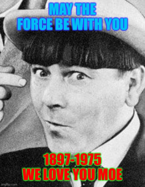 Star Wars day/ Moe’s Memorial | MAY THE FORCE BE WITH YOU; 1897-1975 WE LOVE YOU MOE | image tagged in funny memes | made w/ Imgflip meme maker