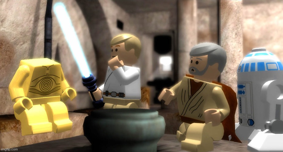 lego shitpost | image tagged in lego star wars luke skywalker killed c-3po | made w/ Imgflip meme maker