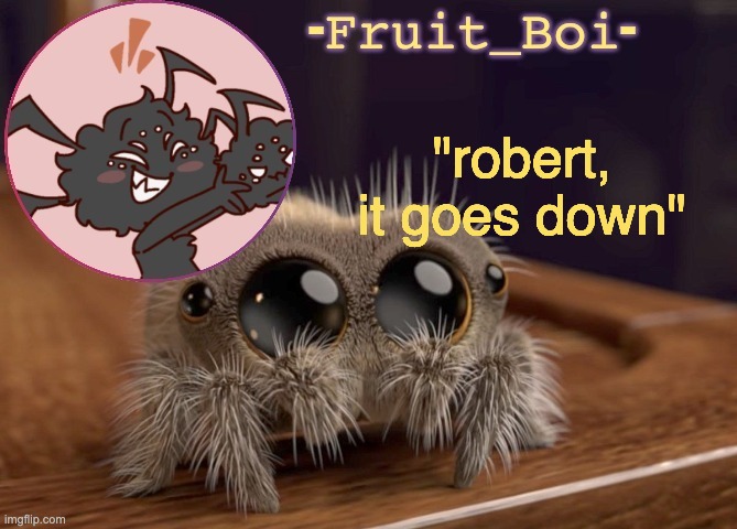 "robert, it goes down" | image tagged in webber announcement 2 made by -kirbobun-the-shapeshifter- | made w/ Imgflip meme maker