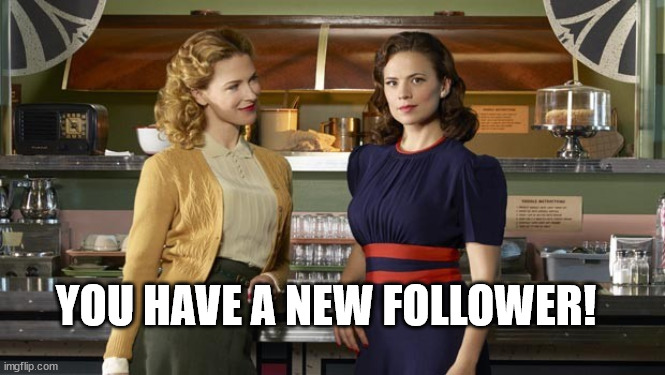Yay! | YOU HAVE A NEW FOLLOWER! | image tagged in marvel | made w/ Imgflip meme maker