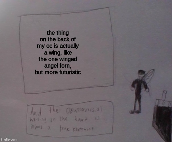 kat strife | the thing on the back of my oc is actually a wing, like the one winged angel forn, but more futuristic | image tagged in kat strife | made w/ Imgflip meme maker