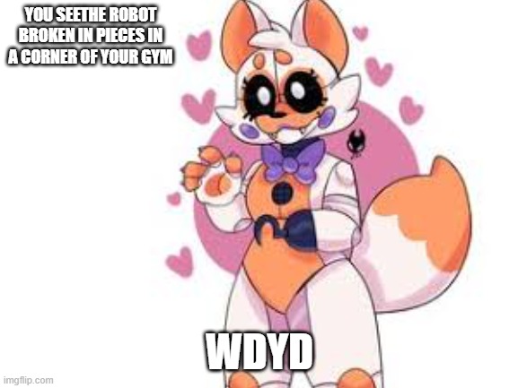YOU SEETHE ROBOT BROKEN IN PIECES IN A CORNER OF YOUR GYM; WDYD | made w/ Imgflip meme maker