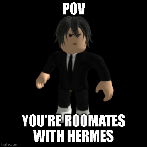 HELP ME | POV; YOU'RE ROOMATES WITH HERMES | image tagged in idk | made w/ Imgflip meme maker