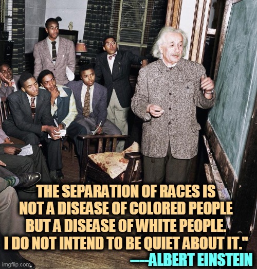 "Woke" before it was even a word. | THE SEPARATION OF RACES IS NOT A DISEASE OF COLORED PEOPLE BUT A DISEASE OF WHITE PEOPLE. I DO NOT INTEND TO BE QUIET ABOUT IT."; ----ALBERT EINSTEIN | image tagged in einstein,woke,racists,sleep | made w/ Imgflip meme maker