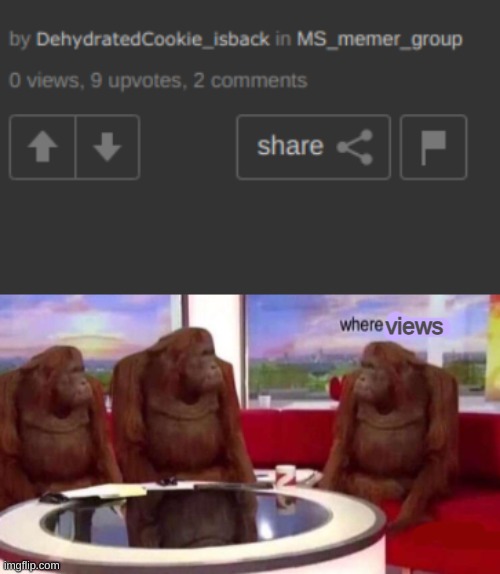 views | image tagged in where banana blank | made w/ Imgflip meme maker