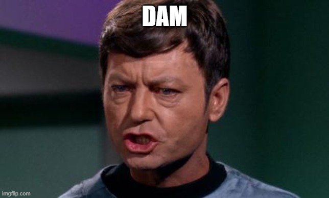 Dammit Jim | DAM | image tagged in dammit jim | made w/ Imgflip meme maker