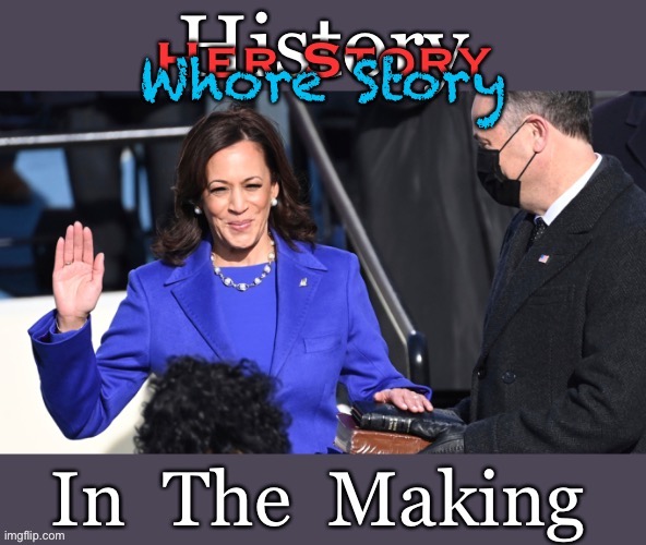 History, Her Story, Whore Story | image tagged in kamala harris | made w/ Imgflip meme maker