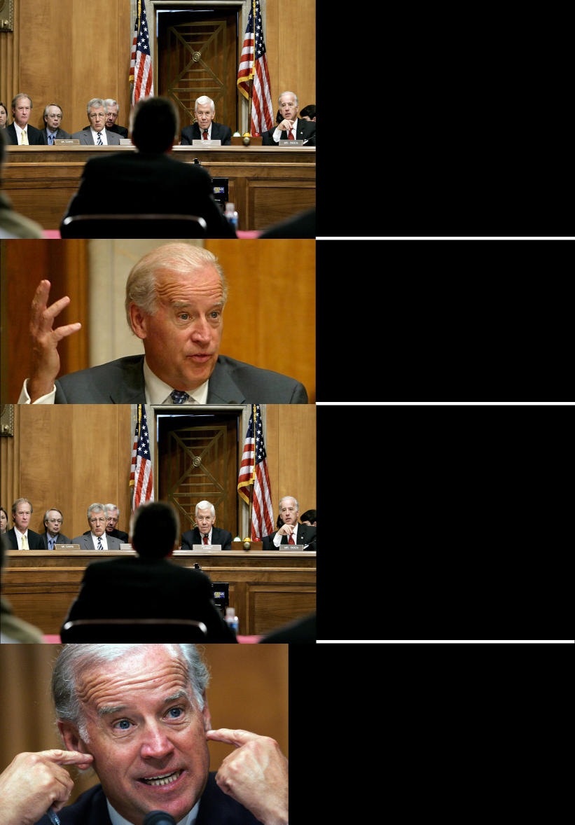 Biden Hearing Blank Meme Template