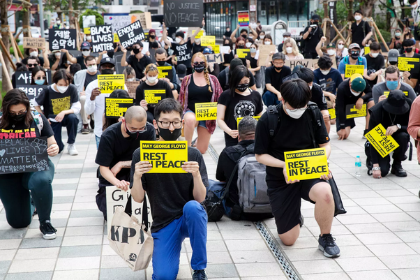 BLM protest South Korea Blank Meme Template