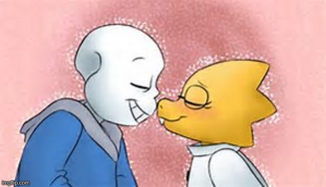 WHY IS THIS A TEMPLATE | image tagged in sans x alphys | made w/ Imgflip meme maker