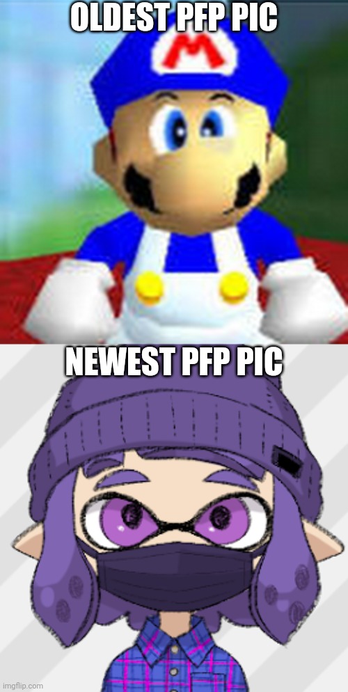 OLDEST PFP PIC; NEWEST PFP PIC | made w/ Imgflip meme maker