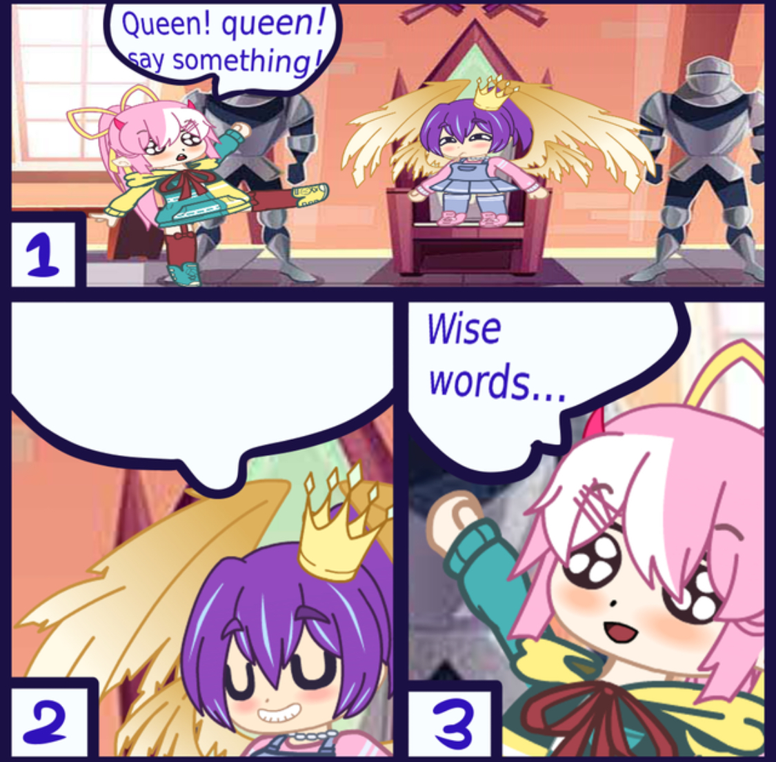 Gacha club Wise words... Blank Meme Template