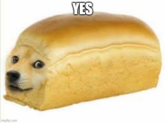 Doge bread | YES | image tagged in doge bread | made w/ Imgflip meme maker