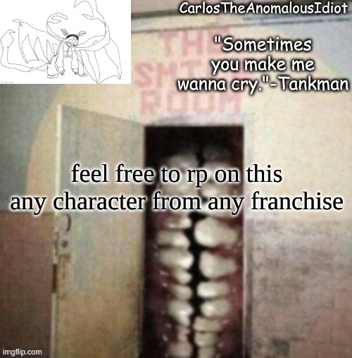 but nothing nsfw | feel free to rp on this
any character from any franchise | image tagged in smile | made w/ Imgflip meme maker