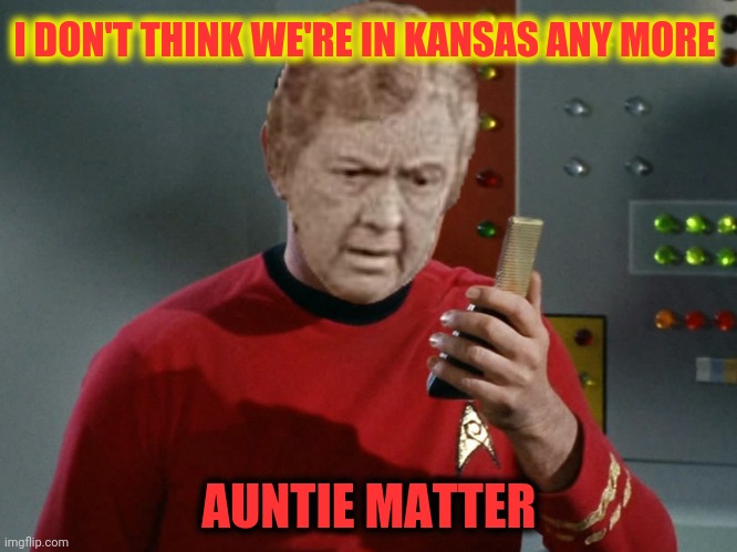 I DON'T THINK WE'RE IN KANSAS ANY MORE AUNTIE MATTER | made w/ Imgflip meme maker