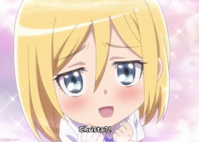 Christa/Historia from attack on titan junior high | image tagged in attack on titan | made w/ Imgflip meme maker
