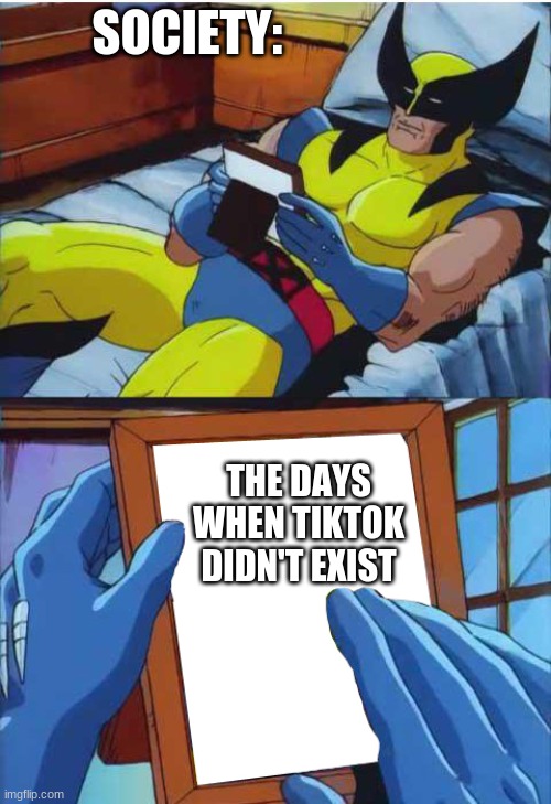 What a great time | SOCIETY:; THE DAYS WHEN TIKTOK DIDN'T EXIST | image tagged in wolverine remember | made w/ Imgflip meme maker