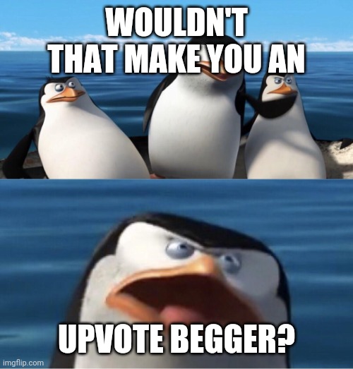 Wouldn't that make you | WOULDN'T THAT MAKE YOU AN UPVOTE BEGGER? | image tagged in wouldn't that make you | made w/ Imgflip meme maker