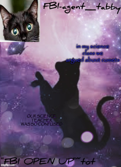 he just stared. | in my science class we argued about comets; OUR SCIENCE TEACHER WAS SO CONFUSED | made w/ Imgflip meme maker