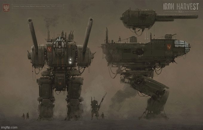 the largest mech i have in my arsenal the PZM-24 "Gustav" | image tagged in crusader | made w/ Imgflip meme maker