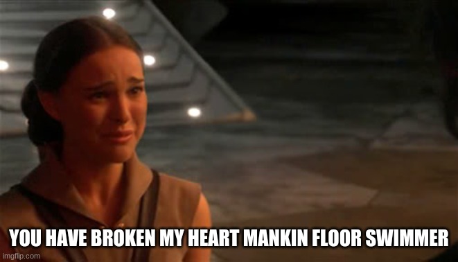Padme You're breaking my heart | YOU HAVE BROKEN MY HEART MANKIN FLOOR SWIMMER | image tagged in padme you're breaking my heart | made w/ Imgflip meme maker