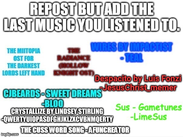 THE CUSS WORD SONG - AFUNCREATOR | made w/ Imgflip meme maker