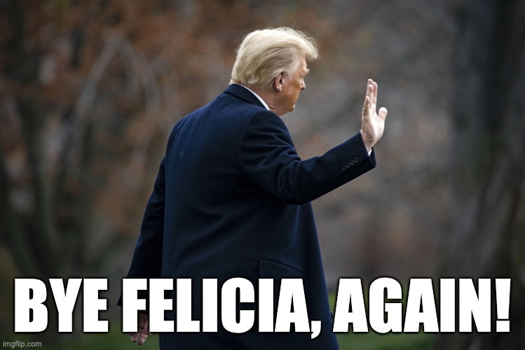 Trump's Facebook ban upheld by Oversight Board! | BYE FELICIA, AGAIN! | image tagged in donald trump,facebook,facebook jail,bye felicia,sarcasm,lol | made w/ Imgflip meme maker