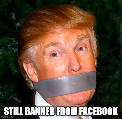 Trump and his "Big Lie" still banned from Facebook! | STILL BANNED FROM FACEBOOK | image tagged in donald trump the clown,donald trump is an idiot,trump meme,facebook jail,facebook,big lie | made w/ Imgflip meme maker