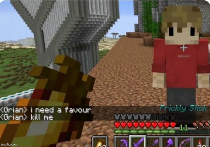 grian kill me | image tagged in grian kill me | made w/ Imgflip meme maker