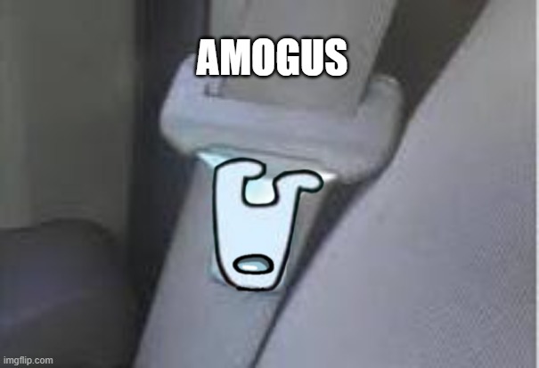 hot seatbelt buckle | AMOGUS | image tagged in hot seatbelt buckle | made w/ Imgflip meme maker