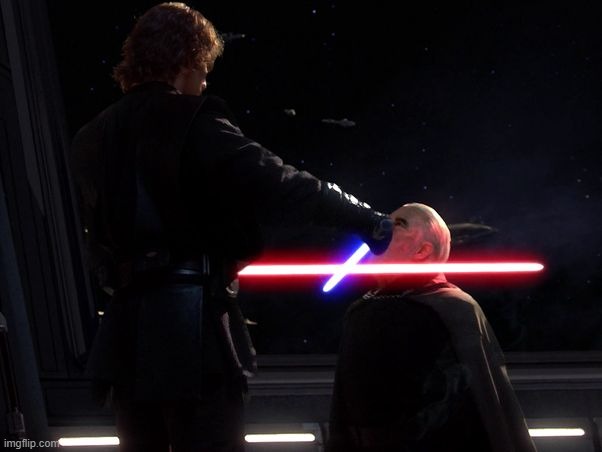 Anakin Killing Count Dooku | image tagged in anakin killing count dooku | made w/ Imgflip meme maker