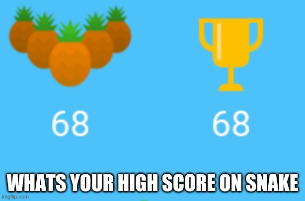  WHATS YOUR HIGH SCORE ON SNAKE | made w/ Imgflip meme maker