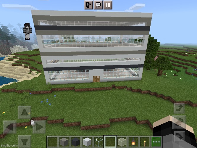 My Minecraft house, I’ve finished it but this is the only photo I have | made w/ Imgflip meme maker