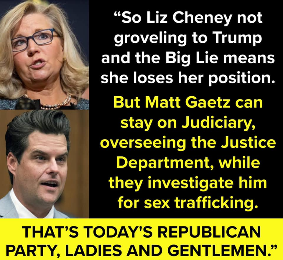 High Quality Liz Cheney vs. Matt Gaetz Blank Meme Template