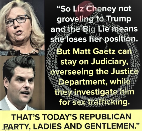 High Quality Liz Cheney vs. Matt Gaetz Blank Meme Template